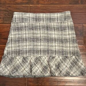 Nordstrom Rack Moda Academia Tweed Ruffle Bottom Skirt Feminine Schoolgirl